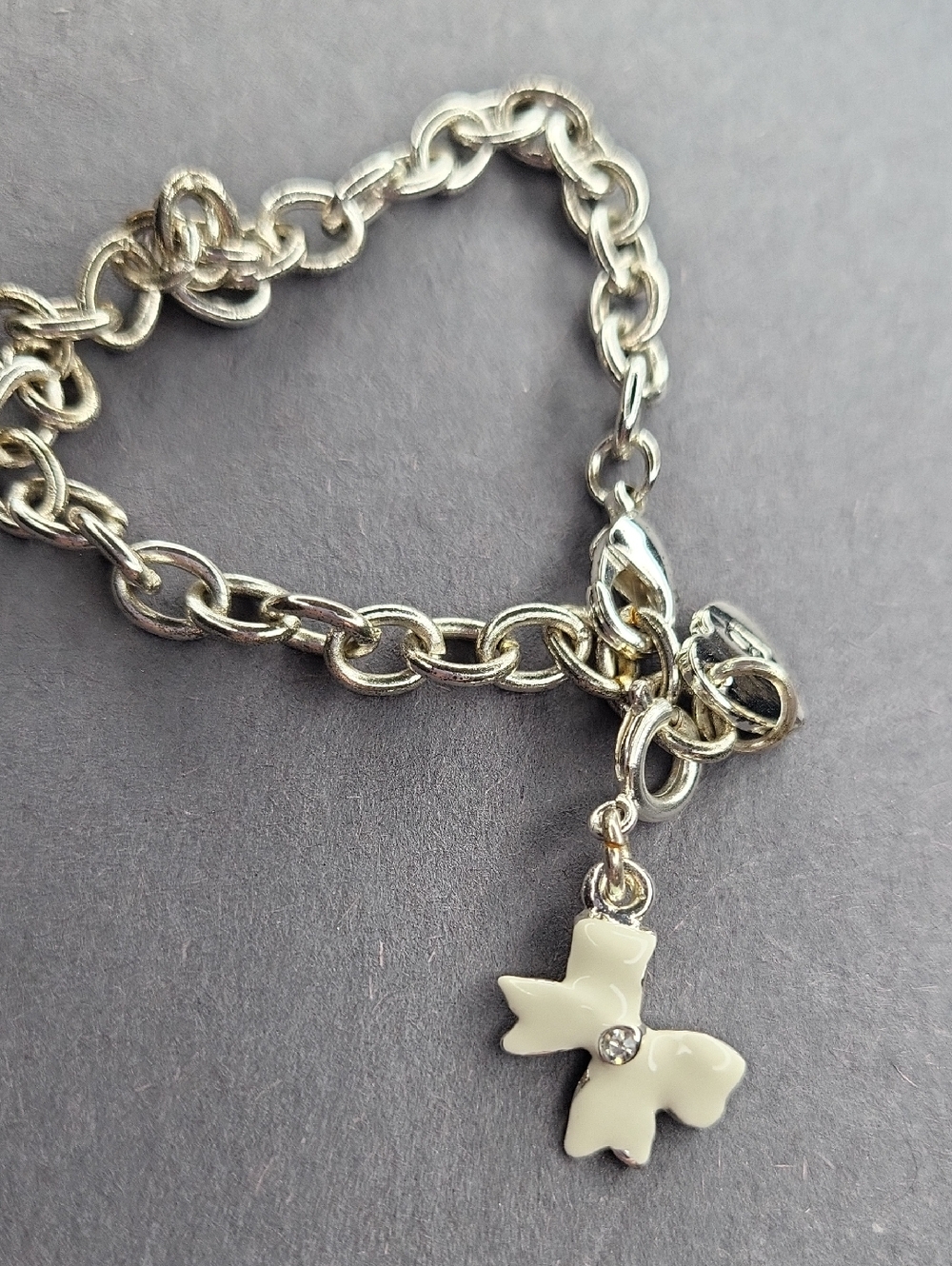 Silver Chain Bracelet with Charm